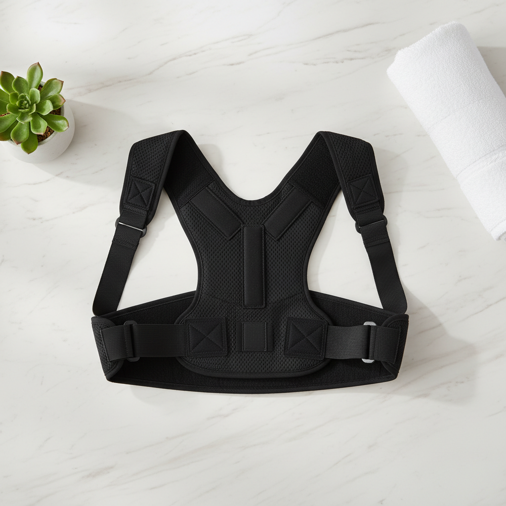 Posture corrector flat lay